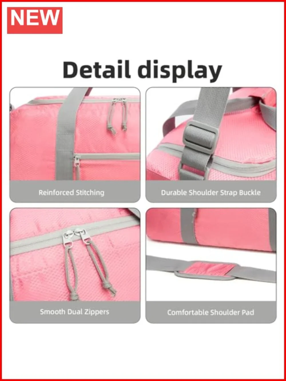 85L Foldable Heavy Duty Travel Duffle Bag Water-Resistant Luggage for Camping